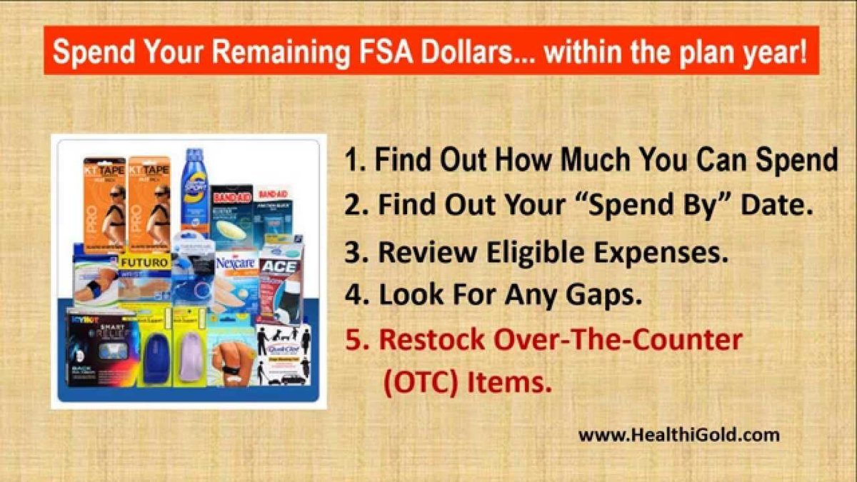 Eligible Expenses for FSA Funds Cover Many Common Medical Items